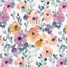 GOTS Cotton Jersey Watercolour Floral Meadow Digital Print – ivory,  thumbnail number 1