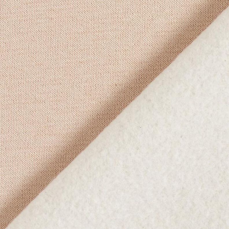 Brushed Sweatshirt Fabric plain Lurex – sand/gold,  image number 4
