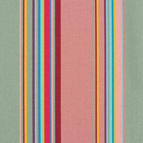 Outdoor Fabric Canvas Colourful Stripes – dark dusky pink, 