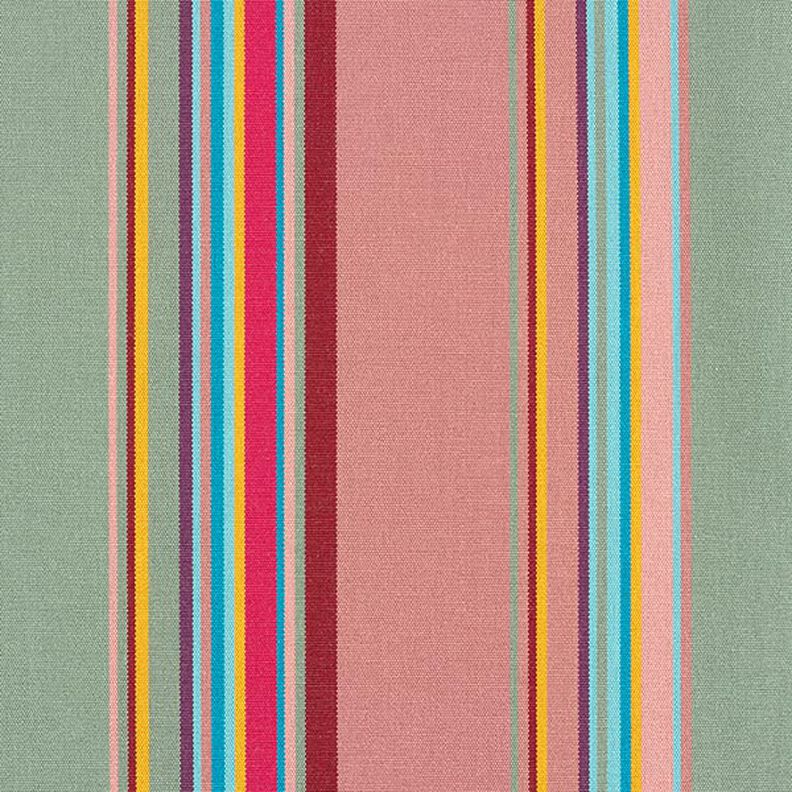 Outdoor Fabric Canvas Colourful Stripes – dark dusky pink,  image number 1