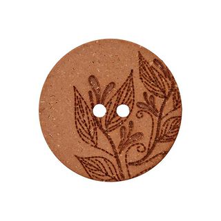 Recycled 2-Hole Hemp/Polyester Button – brown, 