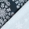 French Terry Ice Flowers Border Fabric | Glitzerpüppi – midnight blue/white,  thumbnail number 4