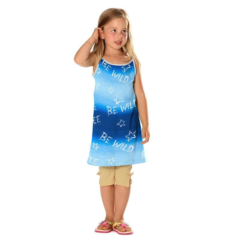 French terry Be Wild | Glitzerpüppi – royal blue/white, image number 5