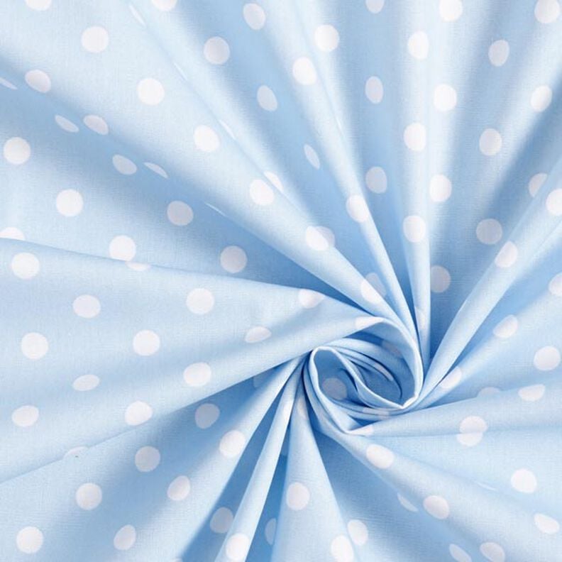 Cotton Poplin Large Dots – light blue/white,  image number 5