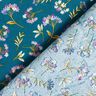 Cotton Cretonne delicate flowers – ocean blue,  thumbnail number 4