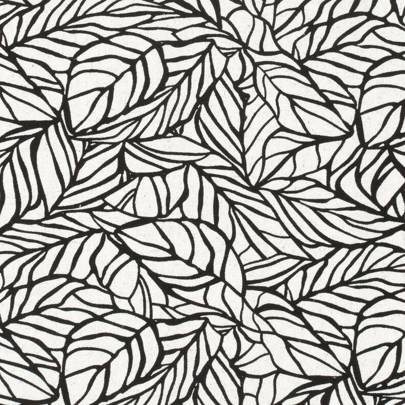 Viscose Linen Blend foliage – offwhite/black,  image number 5