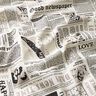 Decor Fabric Half Panama Retro newspaper – white/black,  thumbnail number 2