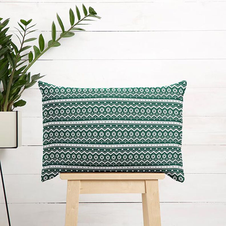 Cotton Poplin Norwegian pattern – fir green,  image number 7