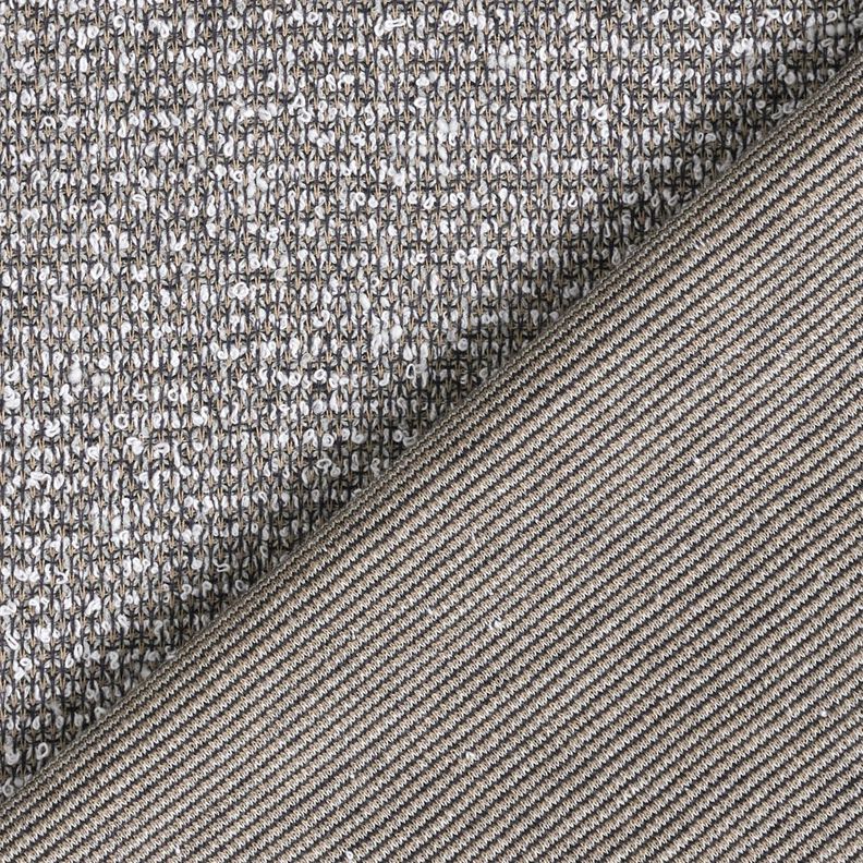 Mottled bouclé knit – dark beige/midnight blue,  image number 3