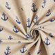 Decor Fabric Half Panama Anchor – navy blue/natural,  thumbnail number 3