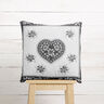 Decorative Panel Tapestry Fabric Alpine Heart – ivory/grey,  thumbnail number 5
