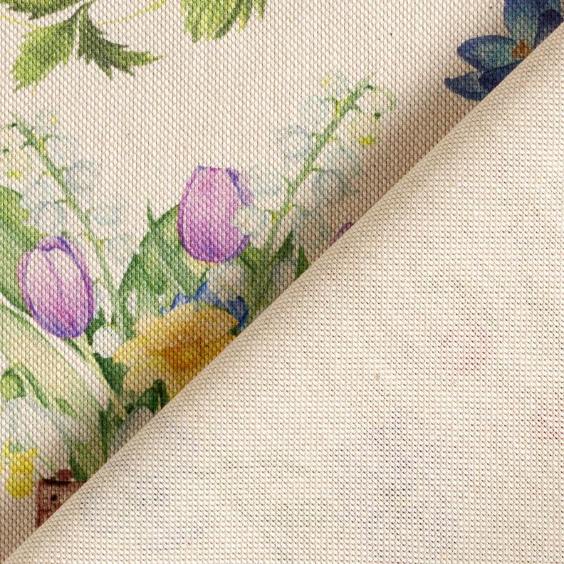 Decor Fabric Half Panama Easter collage – natural/pink,  image number 4