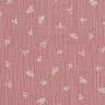 Double Gauze/Muslin branch – dark dusky pink/white,  thumbnail number 1