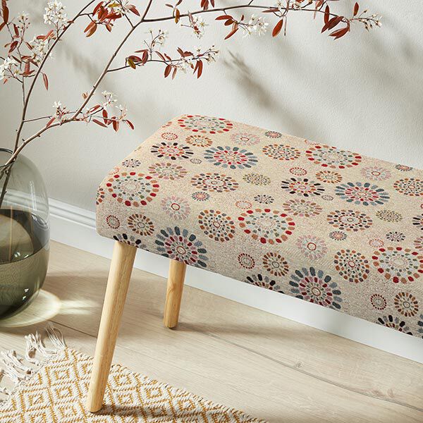Decor Fabric Tapestry Fabric Mandalas – light beige/pink,  image number 6