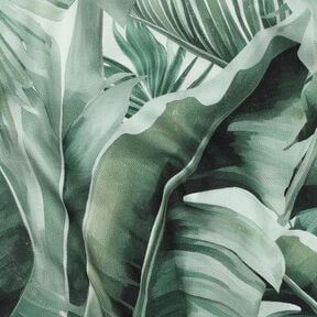Decor Fabric Canvas painted palm leaves – ivory/eucalyptus, 