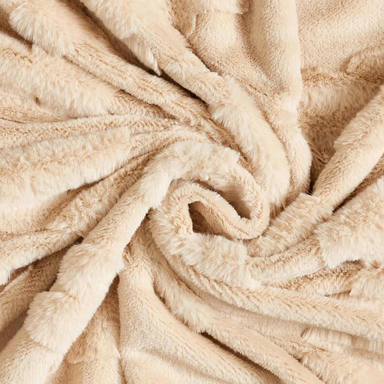 3D Faux Fur Floral Pattern – natural,  image number 3