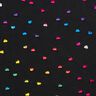 Foil jersey, colourful shimmering hearts &ndash; black,  thumbnail number 1