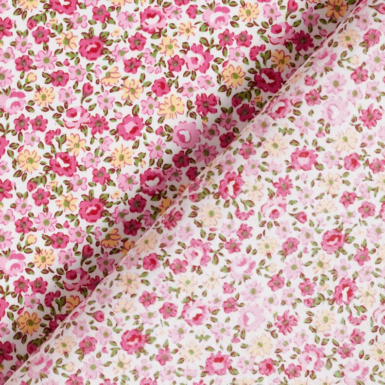 Cotton Poplin millefleurs – white/pink, image number 4