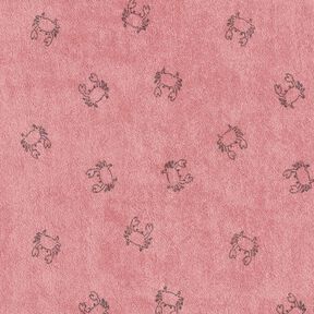 terry cloth jersey Crabs – dark dusky pink, 