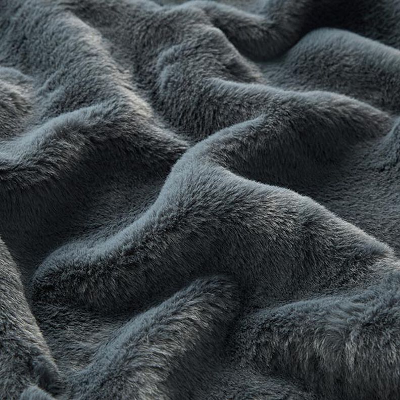 Plain faux fur – blue grey,  image number 2
