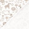 Cotton Jersey jungle animal drawings – ivory/chocolate,  thumbnail number 4