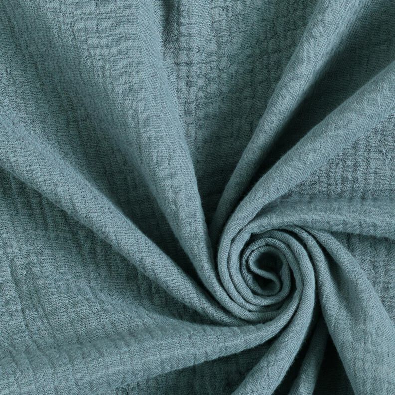 GOTS Triple-Layer Cotton Muslin – petrol,  image number 4