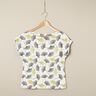 Cotton Jersey Gingko leaves – offwhite/lime green,  thumbnail number 6