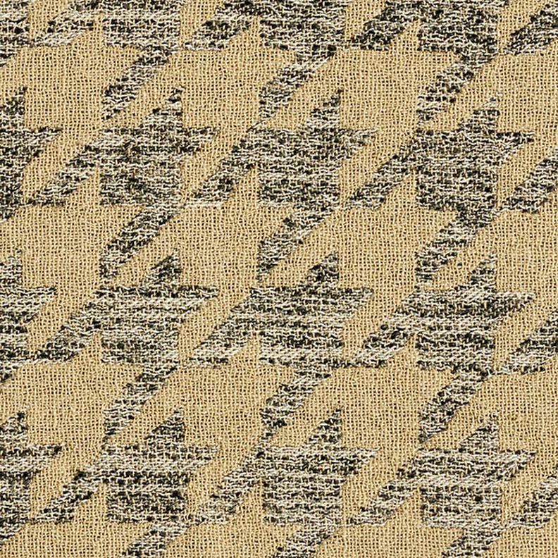 Large double weave houndstooth – beige/grey,  image number 1