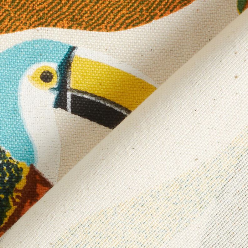 Decor Fabric Panama Toucan – natural/green,  image number 4