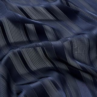 Chiffon with satin stripes & glitter – midnight blue, 