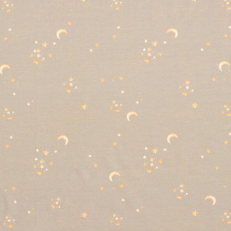 Cotton Jersey starry sky Digital Print – light taupe,  image number 1