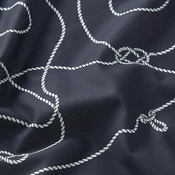 GOTS Batiste Nautical knots | Tula – midnight blue,  image number 2