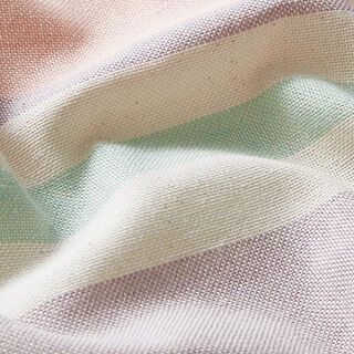 Decor Fabric Half Panama Colourful Stripe Mix Recycled – pastel mauve | Remnant 50cm, 
