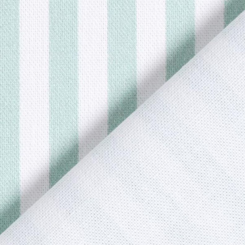 Decor Fabric Half Panama Vertical stripes – mint/white,  image number 4