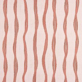 Decor Fabric Half Panama wavy stripes – red/rosé, 