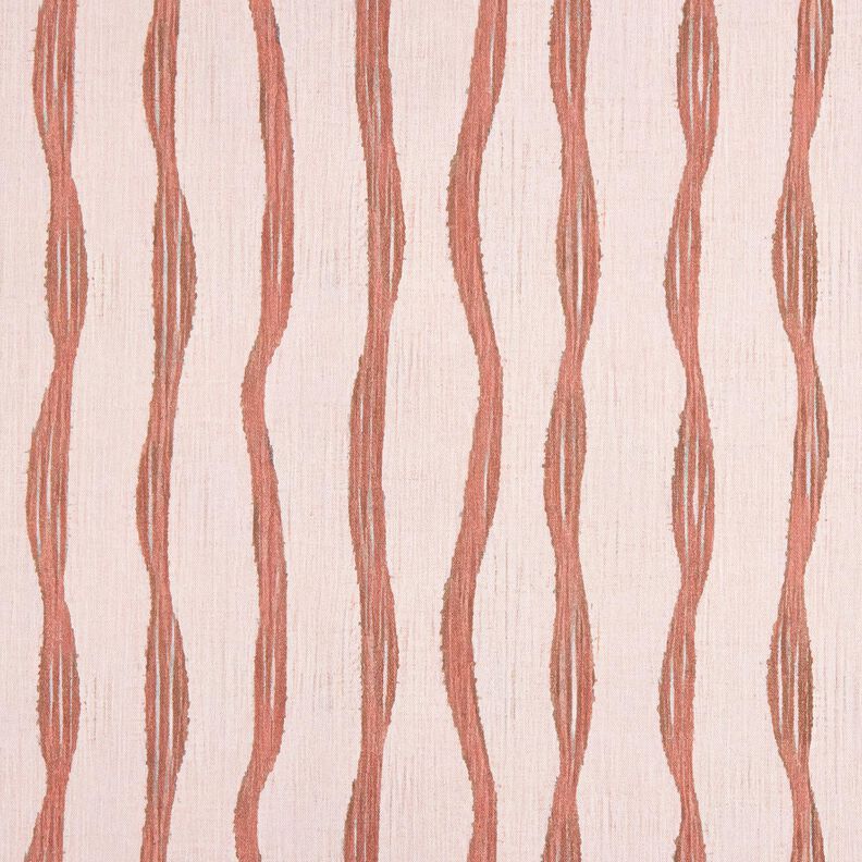 Decor Fabric Half Panama wavy stripes – red/rosé, image number 1