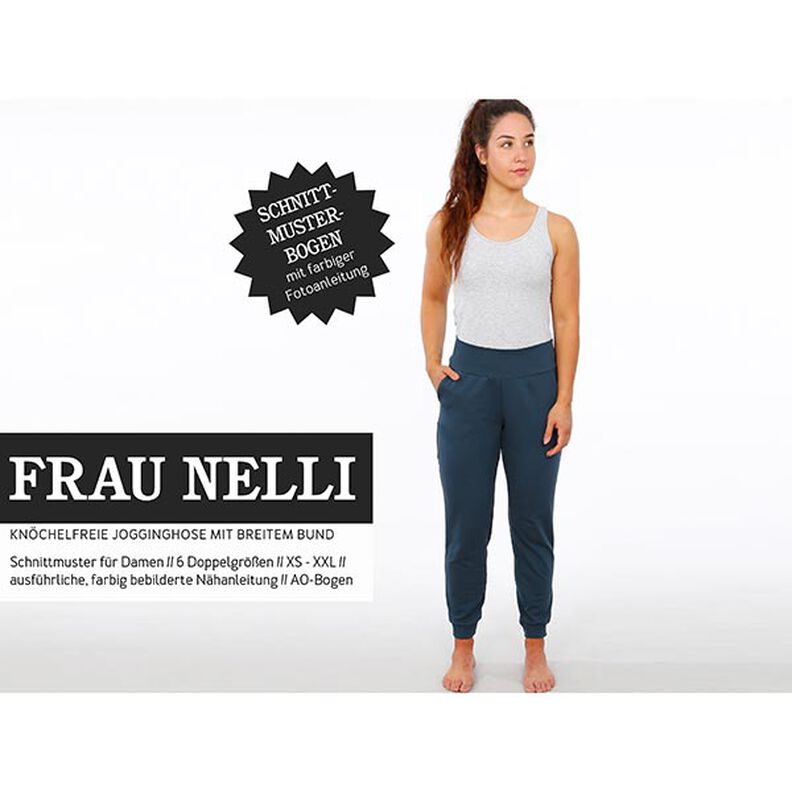 FRAU NELLI - ankle-length jogging pants with a wide waistband, Studio Schnittreif | XS - XXL,  image number 1