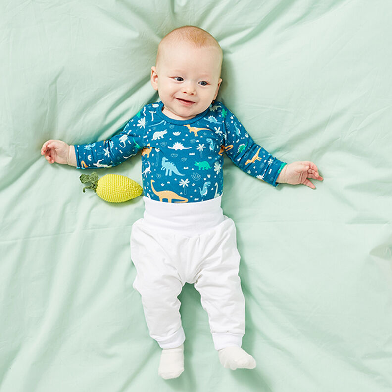 Dino World Cotton Jersey | PETIT CITRON – petrol, image number 3