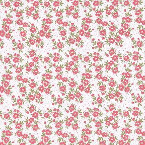 Cotton Poplin sea of flowers – red/white, 