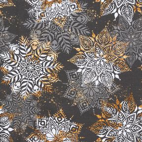 French terry Mandala Winter Magic | Glitzerpüppi  – antique silver/antique gold, 