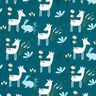 Cotton Jersey Rabbit & Deer – petrol,  thumbnail number 1
