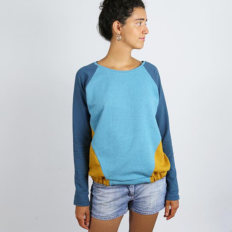 FRAU LILLE - raglan jumper with diagonal dividing seams, Studio Schnittreif | XS - XXL,  image number 2