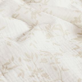Double Gauze/Muslin Leafy Vines – offwhite/natural, 