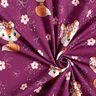 Cotton Jersey Fox with flowers | Glitzerpüppi – grape/peach orange,  thumbnail number 3