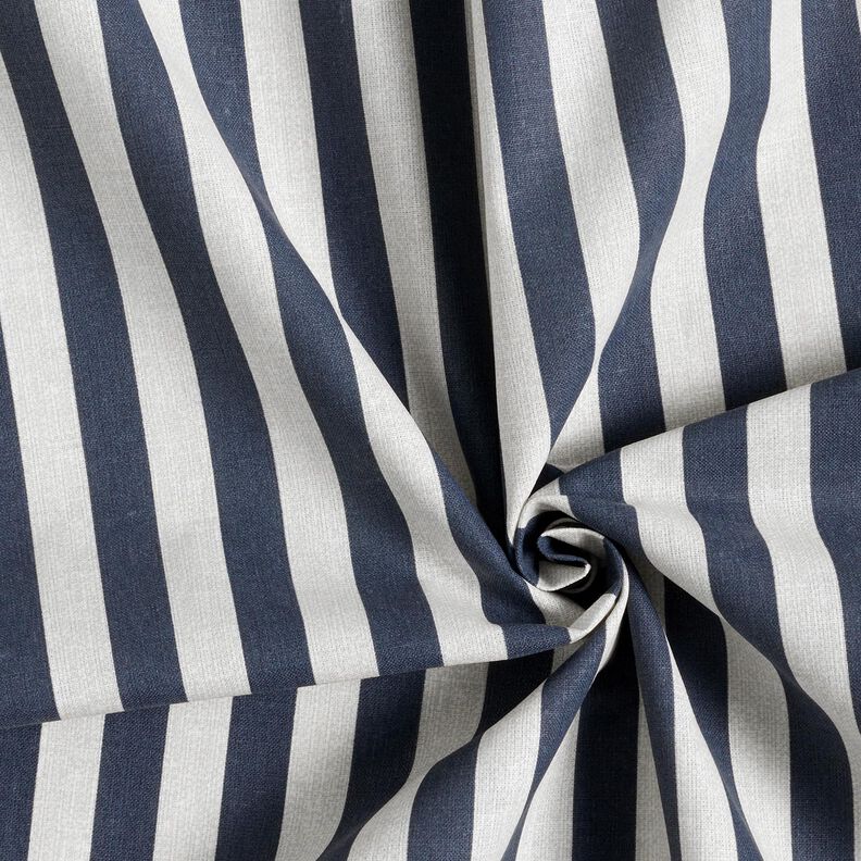 Cotton Cretonne maritime stripe – blue-black/light taupe, image number 3