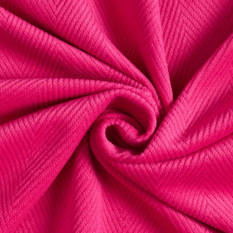 Coat Fabric wide herringbone – intense pink, image number 1