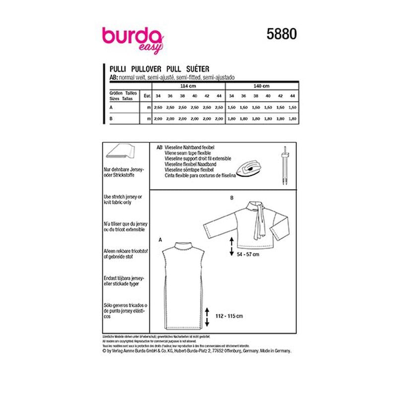 Pullover | Burda 5880 | 34-44,  image number 9