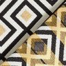 Decor Fabric Jacquard Art Deco Diamonds – offwhite/gold,  thumbnail number 4