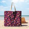 Decor Fabric Canvas Floral Fans – black/pink,  thumbnail number 7