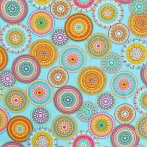 Outdoor Fabric Canvas Mandalas – turquoise, 